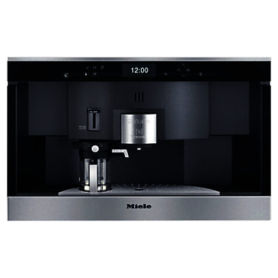 Miele CVA6431 PureLine Built In Coffee Machine, Clean Steel